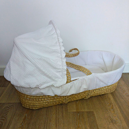Wicker oval moses basket with - moses,