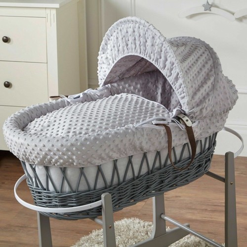 Baby moses basket grey dimple - moses,